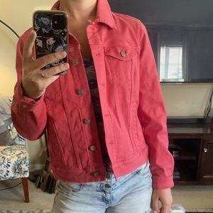 LOFT Medium Pink Denim Jacket
